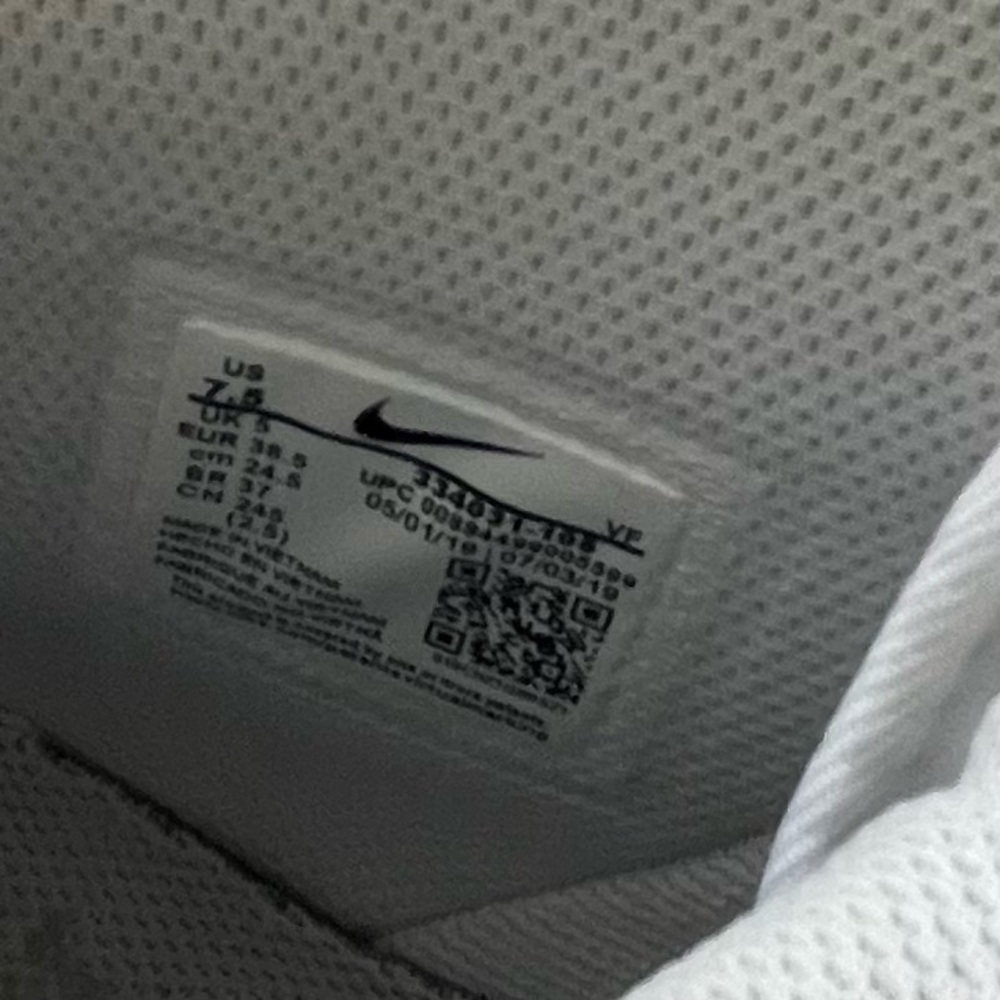 Nike Custom White and Pink Air Force 1 Athletic High Top Shoes - Picture 7 of 9